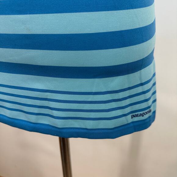 Patagonia Blue Striped Halter Criss Cross Tank Top Size Medium - Picture 3 of 7